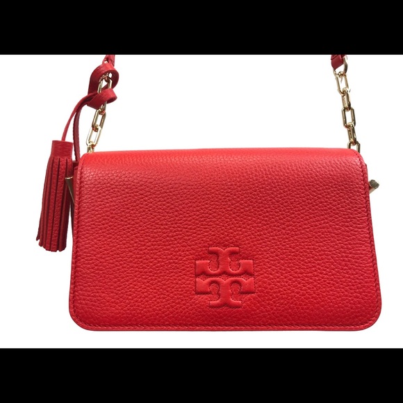 Tory Burch Thea Mini Bag in Brilliant Red NEW WITH TAGS - Picture 4 of 9